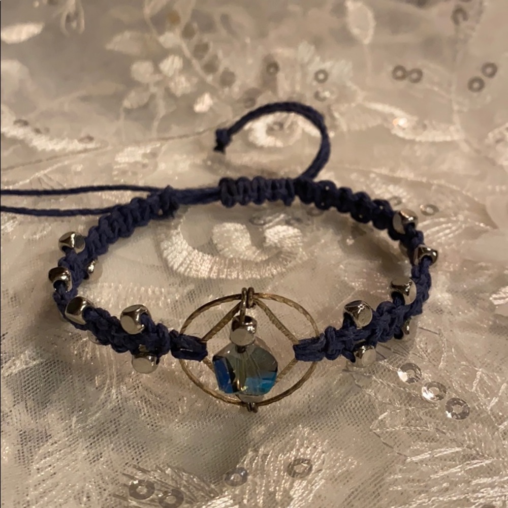 Brand New Blue Macramé Bracelet Handmade